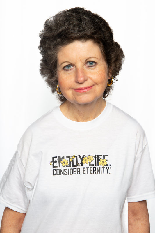 Enjoy Life. Consider Eternity.® Women’s T-Shirt with Floral Design