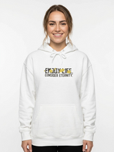 Women's White Hoodie with Floral Design