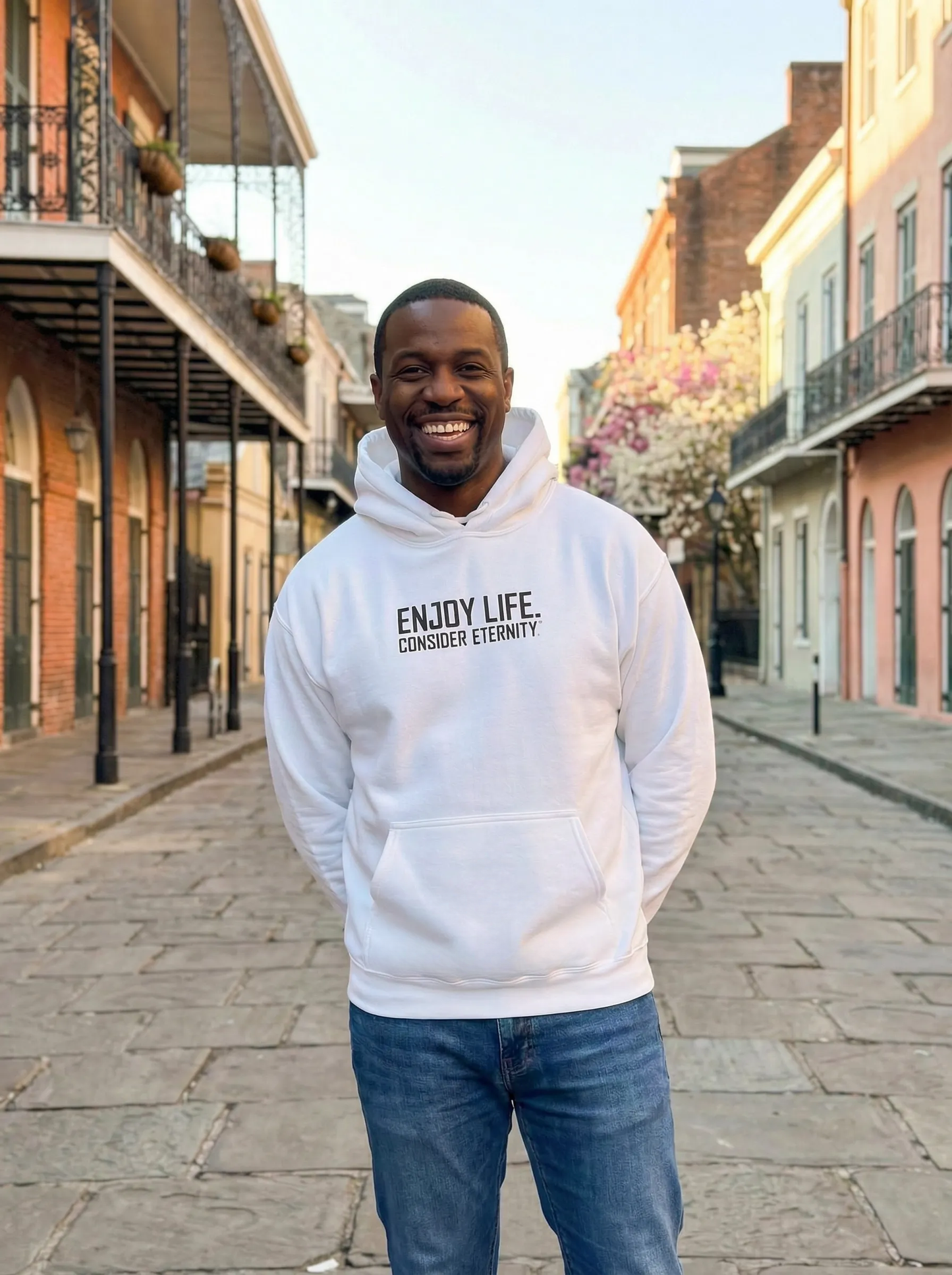 Men's White Hoodie